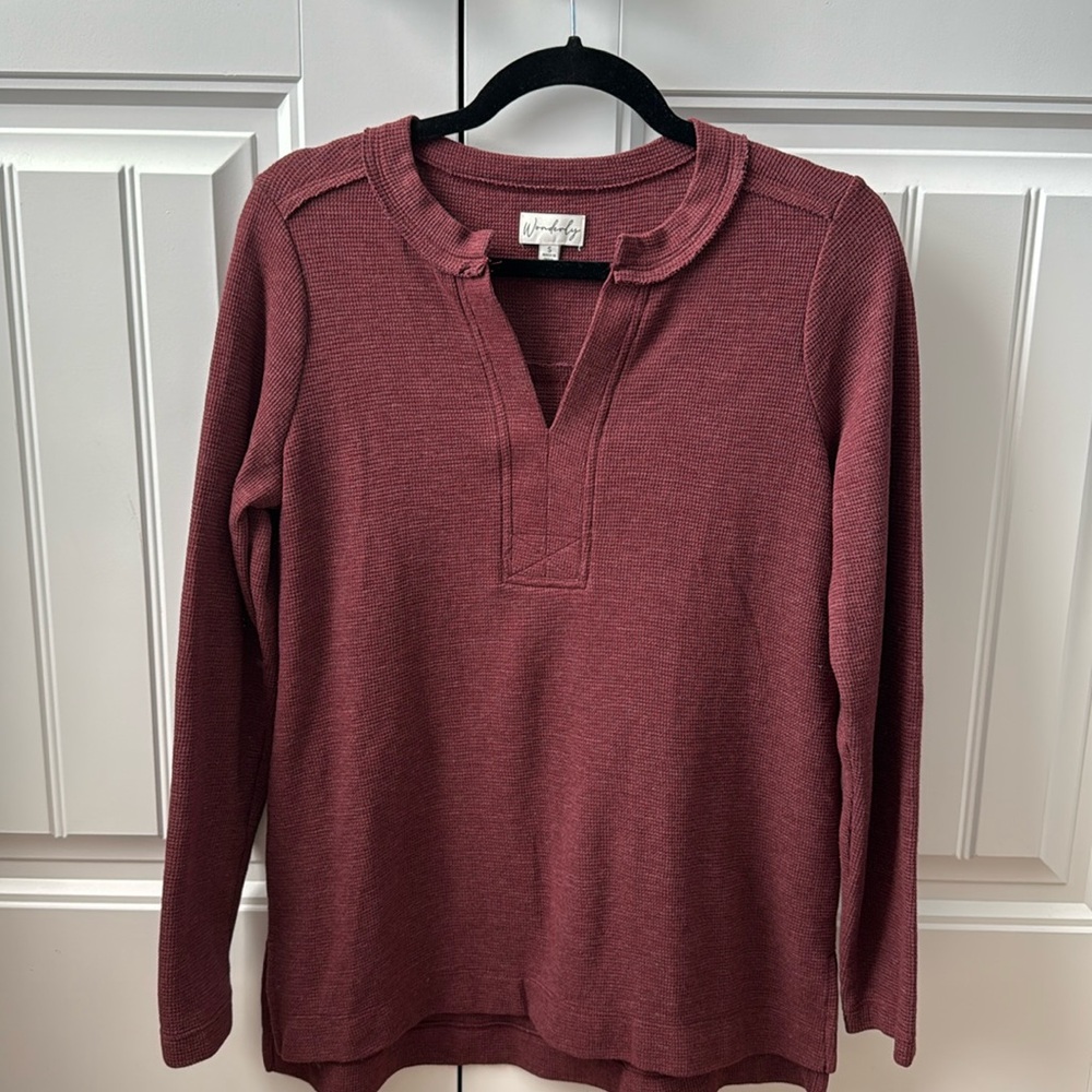 NWOT - Wonderly waffle tunic style shirt